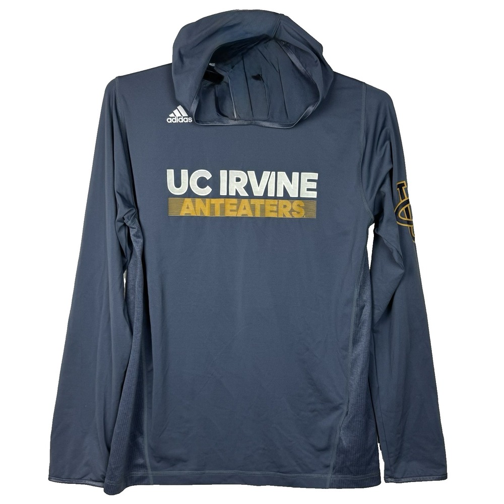 Adidas Sweat Hoodie Mens Large UC‎ Irvine Anteaters Fixed Hood Stretch College